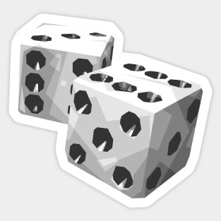 Dice Black & White Sticker